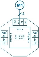 Trennrelais R1-A-230 fr 1 Motor und Zentrale
