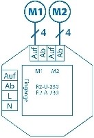 Trennrelais R2-A-230 fr 2 Motore und Zentrale - Bild 1