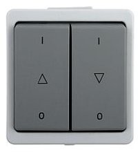 Rolladenschalter Grau, Aufputz, IP44