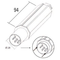 Schnellbaukapsel mit Federteleskop fr 40mm Achtkantwelle