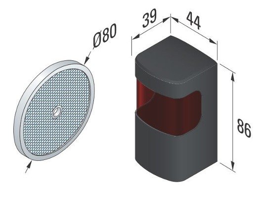 Simu Polarisierte Reflex Lichtschranke fr RSA Hz, GM800, GM1000 - Bild 1