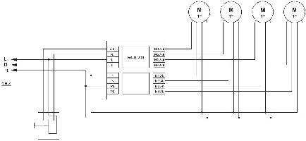 Trennrelais R4-U-230 4 Motore - Bild 3