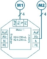 Trennrelais R2-U-230oL fr 2 Motore - Bild 1