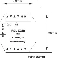 Trennrelais R2-U-E-230 Mini fr 2 Motore - Bild 2