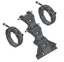 Hochschiebesicherung 3-gliedrig im Set fr 60mm Achtkant