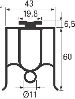 Gummiprofil 25 Meter fr 9013406 und 9013407
