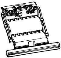 Clip-Verbinder 2-gliedrig fr 50er und 60er 8-Kantwellen