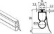 Gummileiste fr Endleisten ab 55mm fr 9015893 und 9016875