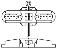 Simu Gegenlager fr Vierkant 10mm fr T3.5