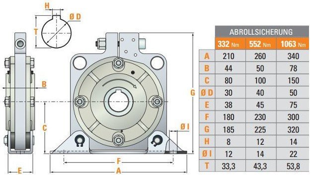 Simu Abrollsicherung 552 NM mit 1 Meter Kabellnge - Bild 1