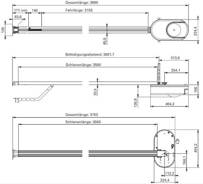 Simu GM 1000 Torantrieb mit 2 Handsender TSA+ 4-Kanal - Bild 2