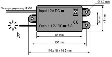 Simu LED Hz DC Funkempfnger fr Beleuchtung